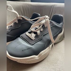 Coach Charcoal and Beige Sneakers